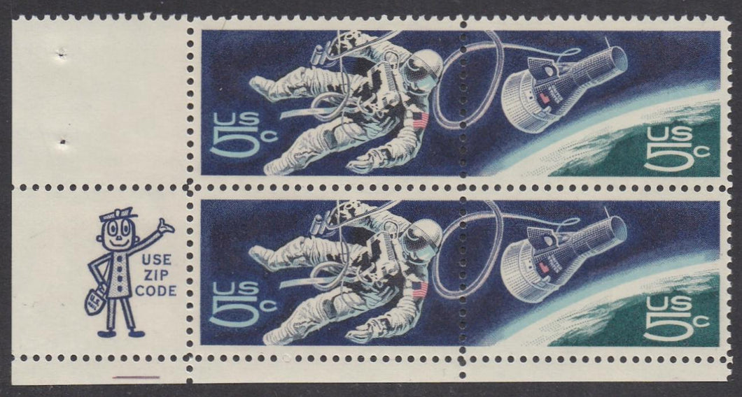 # 1331-32 (1967) Gemini - Mr. Zip, BK/4, LL, XF MNH