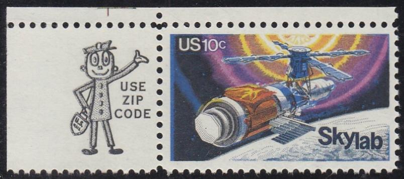 # 1529 (1974) Skylab - Mr. Zip, Sgl, UL, MNH