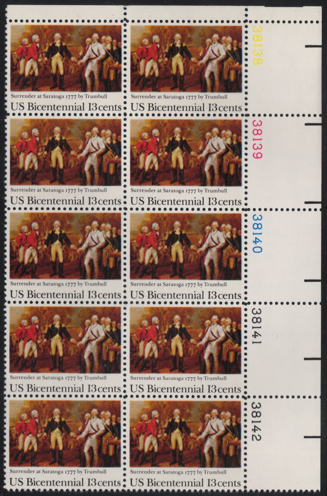 # 1728 (1977) Surrender at Saratoga - PB, UR #38142, MNH