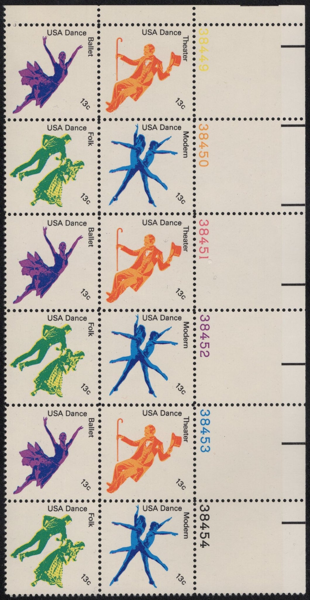 # 1749-52 (1978) Dance - PB, UR #38454, MNH