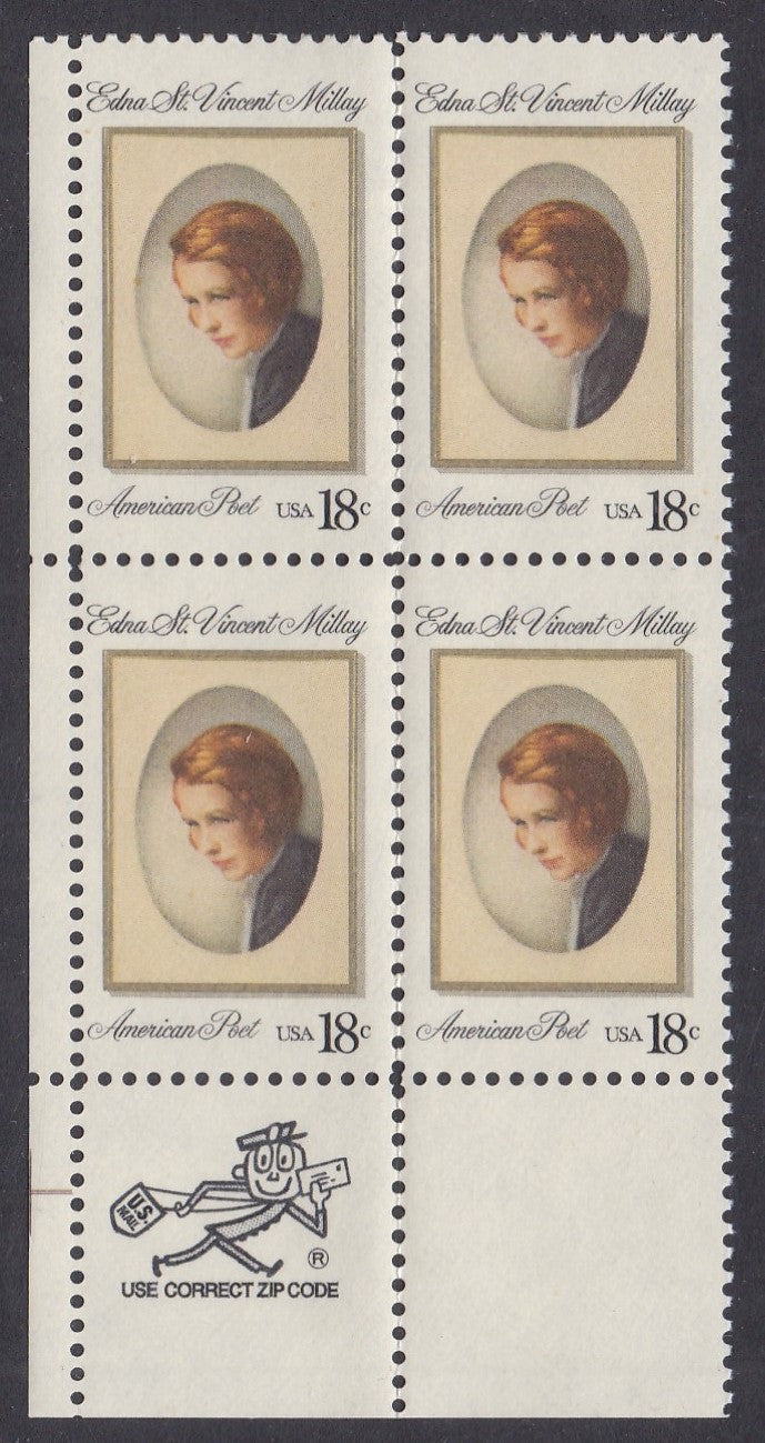 # 1926 (1981) Millay - Mr. Zip, BK/4, LL, MNH