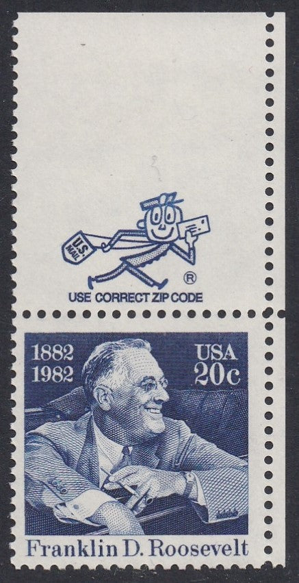 # 1950 (1982) FDR - Mr. Zip, Sgl, UR, MNH