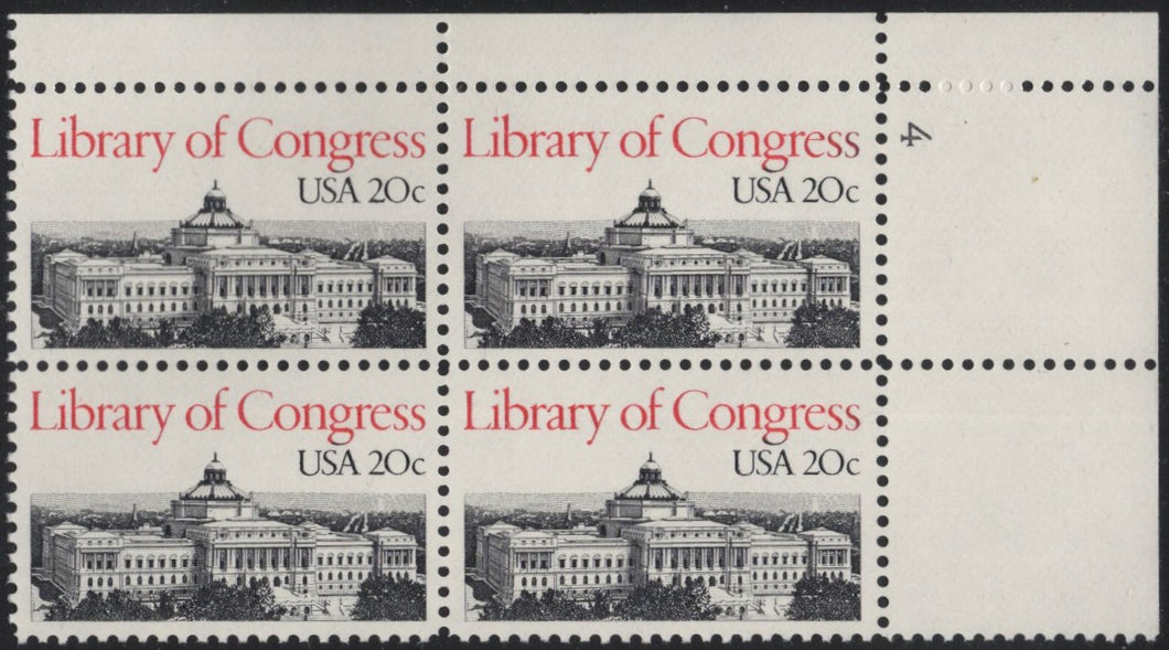 # 2004 (1982) Library of Congress - PB, UR #4, MNH