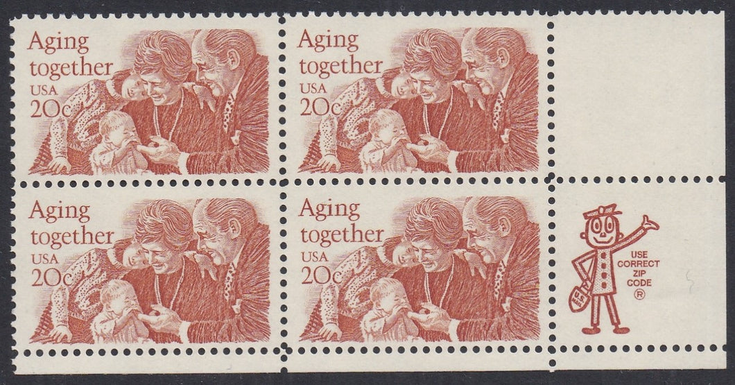 # 2011 (1982) Aging - Mr. Zip, BK/4, LR, MNH
