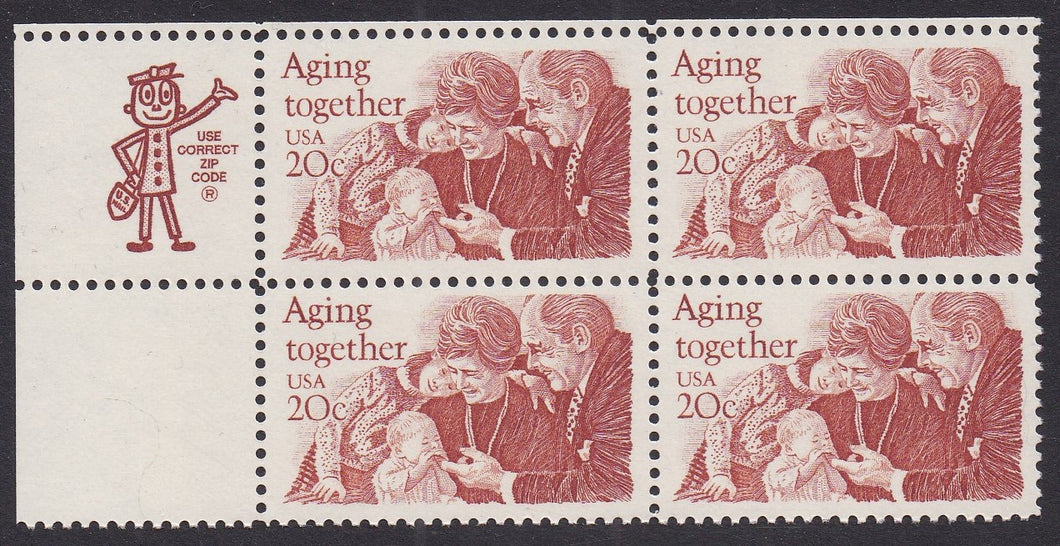 # 2011 (1982) Aging - Mr. Zip, BK/4, UL, MNH