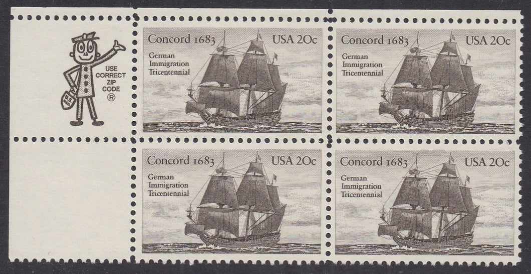 # 2040 (1983) German Immigration - Mr. Zip, BK/4, UL, MNH