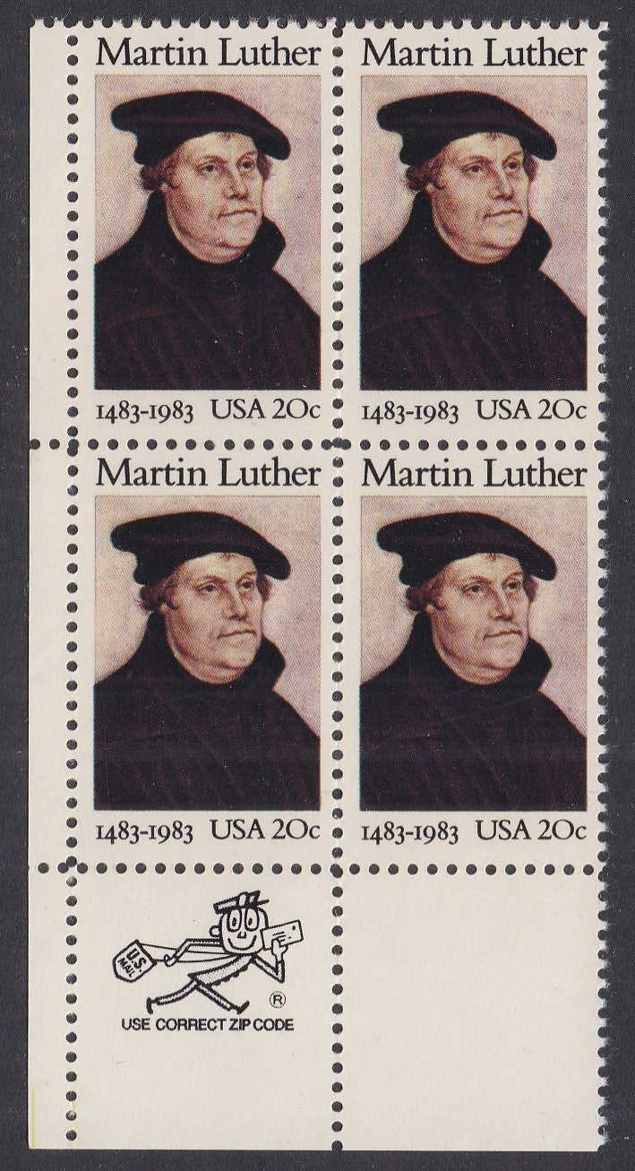 # 2065 (1983) Luther - Mr. Zip, BK/4, LL, MNH