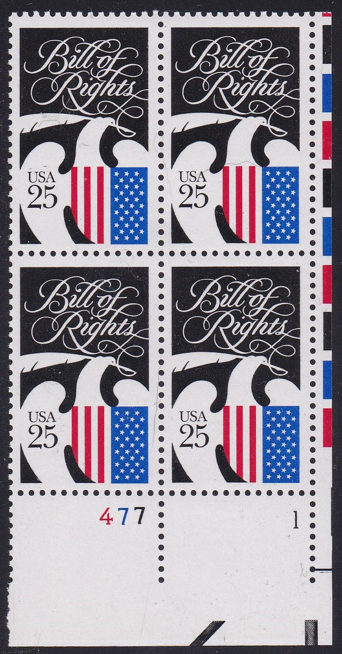 # 2421 (1989) Bill of Rights - PB, LR #477-1, MNH