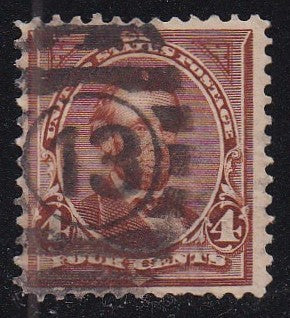 # 280b (1898) Lincoln, orange brown - Sgl, Used