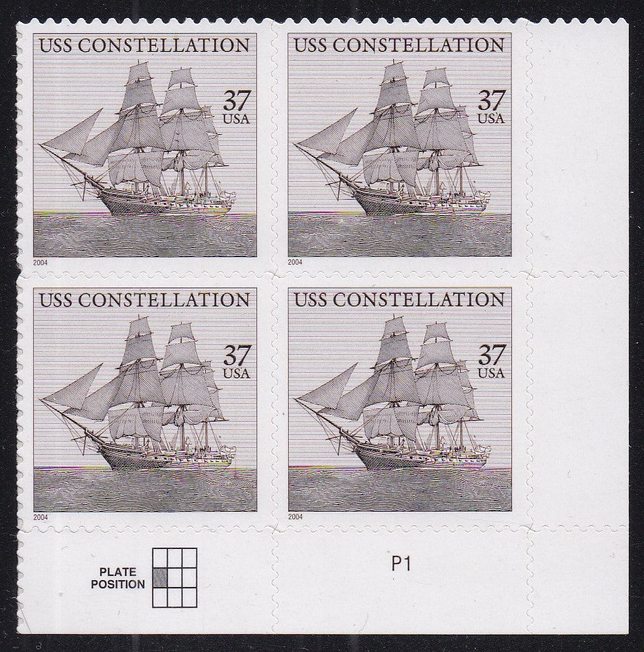 # 3869 (2004) USS Constellation - PB, LR #P1, MNH