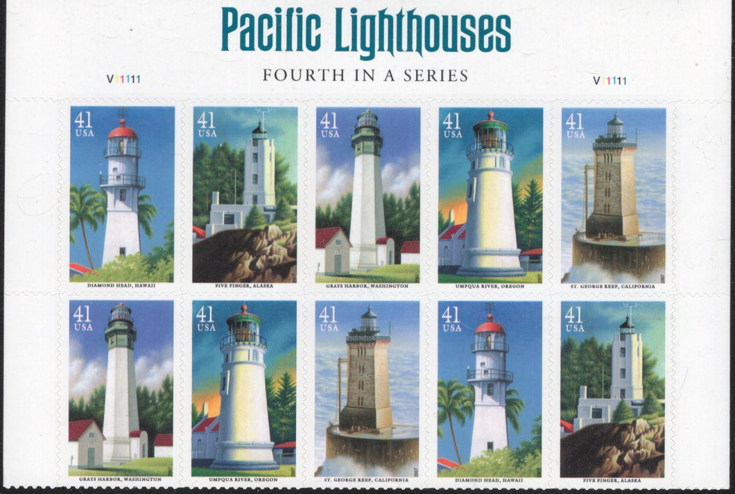 # 4146-50 (2007) Lighthouses - PB/10, T #V11111, MNH