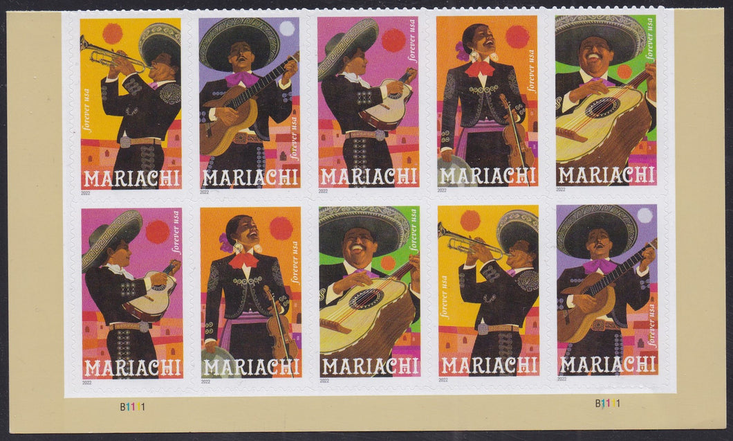 # 5703-07 (2022) Mariachi - PB/10, B #B1111, MNH
