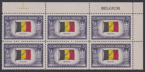 # 914 (1943) Overrun Countries, Belgium - PB/6, MNH