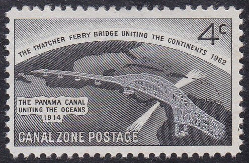 Canal Zone  # 157 (1962) Thatcher Bridge - Sgl, MNH