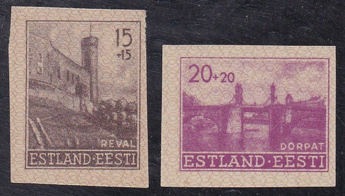 Estonia # NB1-2 (1941) Architecture - Sgls, Set/2, MNH