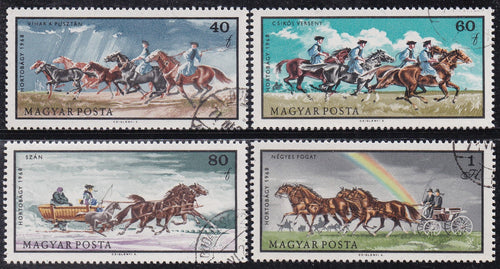 Hungary # 1914-17 (1968) Horses - Sgls, Set/4, Used