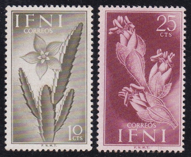 Ifni # 62-63 (1954) Flowers - Sgl, MVLH