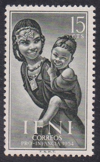 Ifni # 72 (1954) Woman & Child - Sgl, MNH
