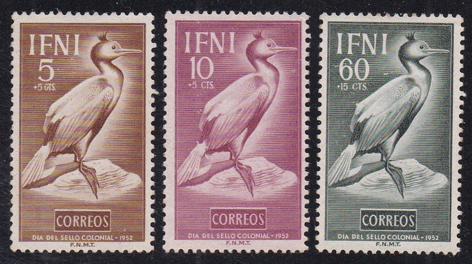 Ifni # B10-B12 (1952) Common Shag - Sgls, Set/3, MH