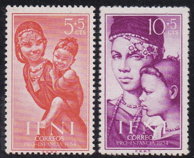 Ifni # B17-B18 (1954) Woman & Child - Sgls, Set/2, MNH