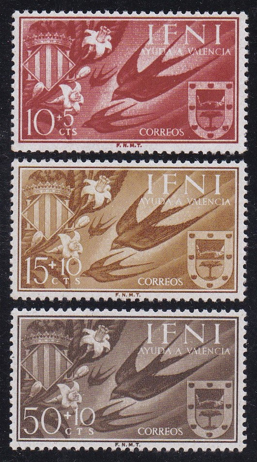 Ifni # B33-B35 (1958) Swallows - Sgls, Set/3, MNH