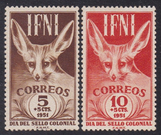 Ifni # B4-B5 (1951) Fennec - Sgls, Set/2, MH