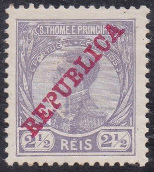 St Thomas & Prince Island # 106 (1912) King Manuel II - Sgl, MH