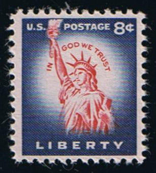 # 1041B (1954) Statue of Liberty, Rotary - Sgl, MNH