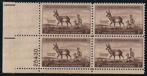 # 1078 (1956) Pronghorn Antelope - PB, LL #25430, MNH