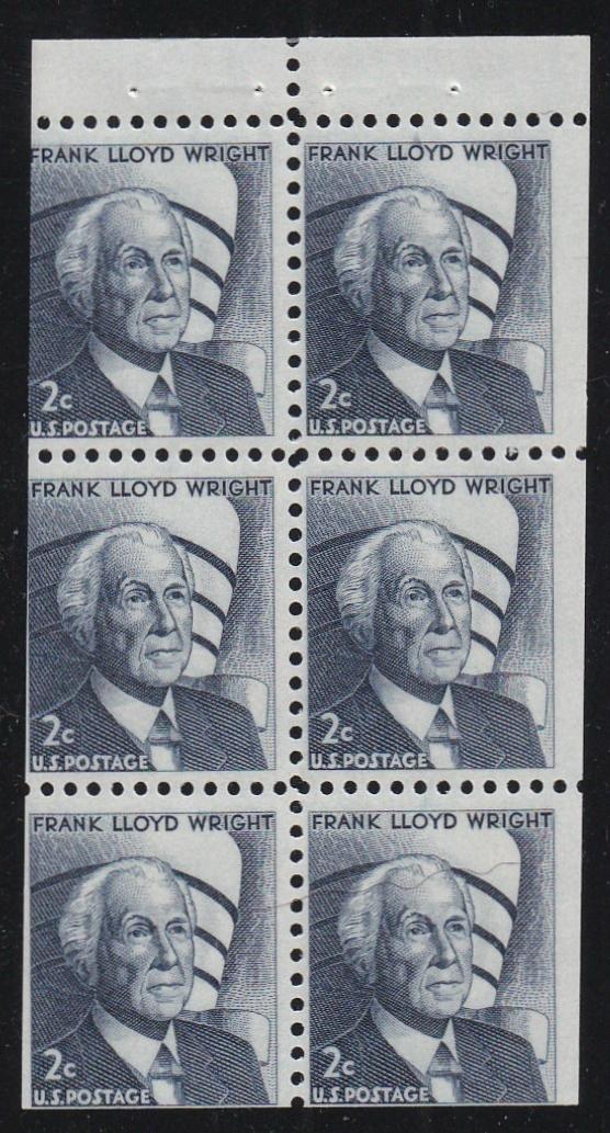 # 1280c (1971) Wright, SG - Bklt pane, F/VF MNH