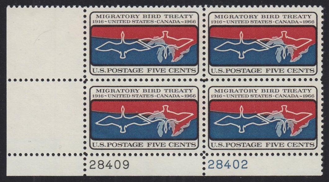 # 1306 (1966) Migratory Birds - PB, LL #28402/28409, MNH