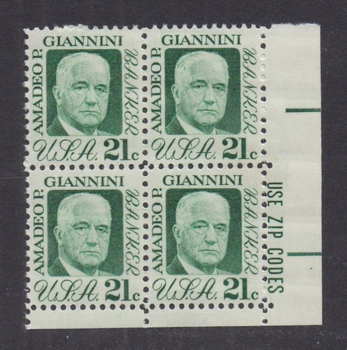 # 1400 (1973) Giannini, Tagged - Zip BK/4, LR, MNH