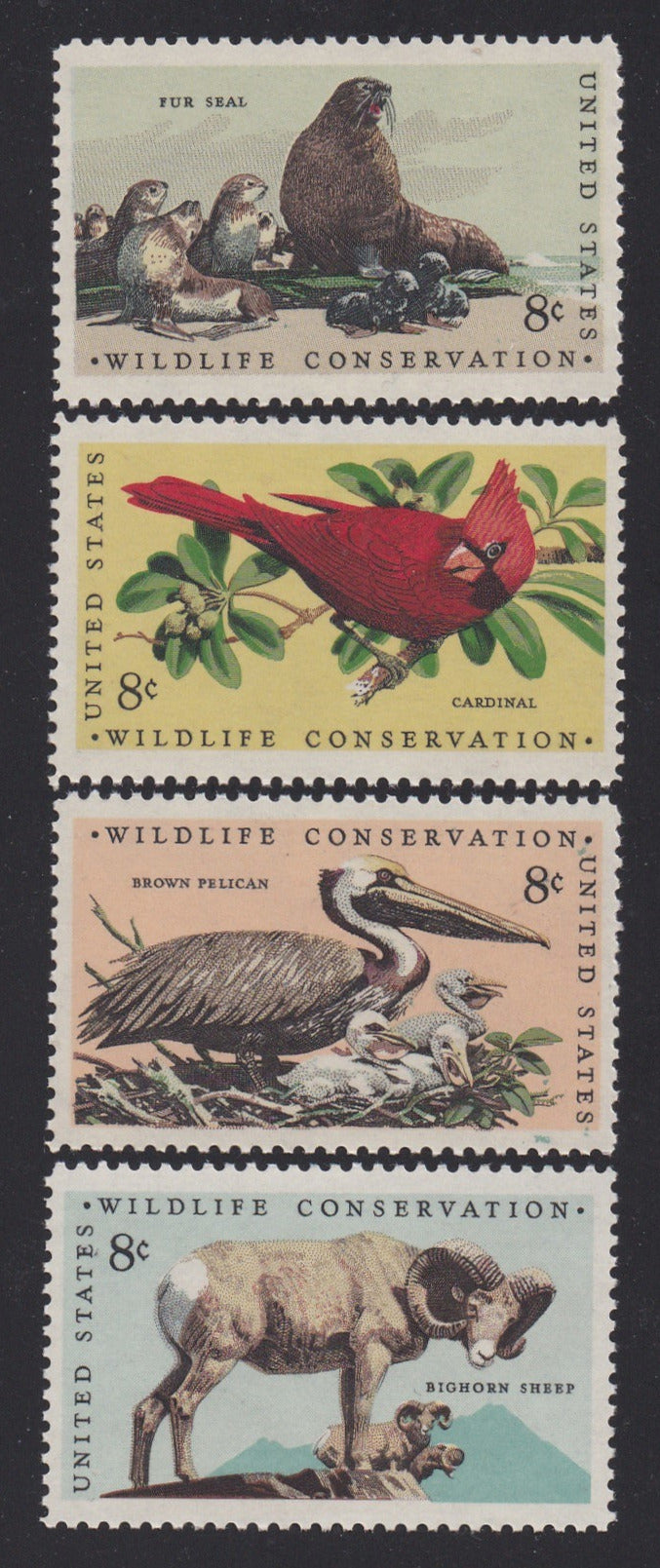 # 1464-67 (1972) Wildlife - Sgls, Set/4, MNH
