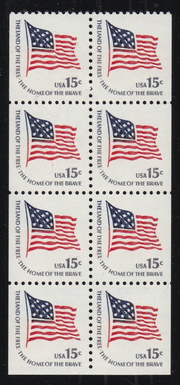 # 1598a (1978) Ft McHenry Flag, DG, MB Tag - Bklt pane, No Tab, MNH