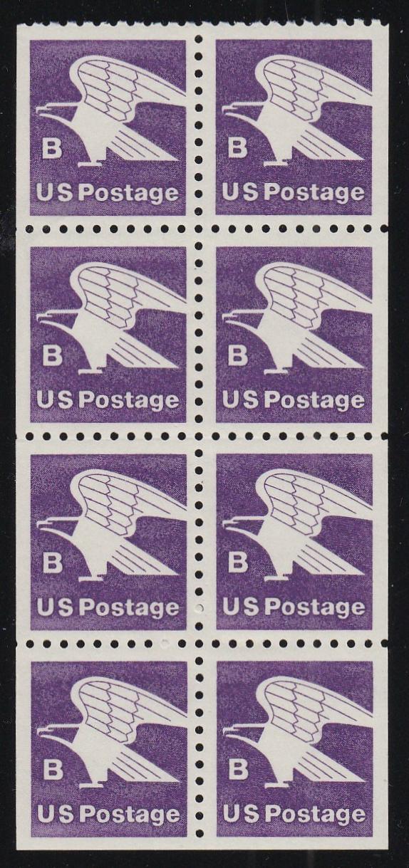 # 1819a (1981) Second Transition Rate 'B' - Bklt pane, No Tab, MNH