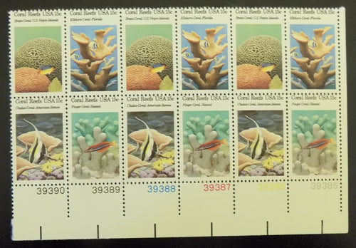 # 1827-30 (1980) Coral Reefs - PB, LR #39390, MNH, Cylinder Flaw