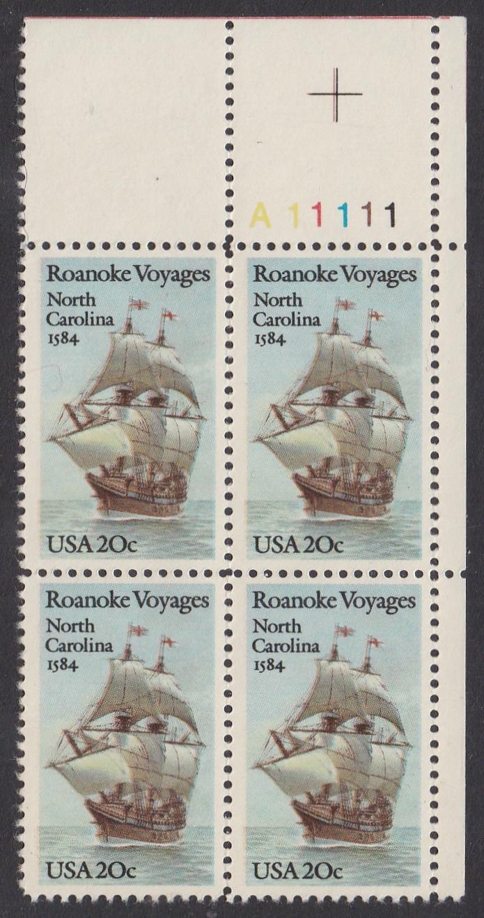 # 2093 (1984) Roanoke - PB, UR #A11111, MNH