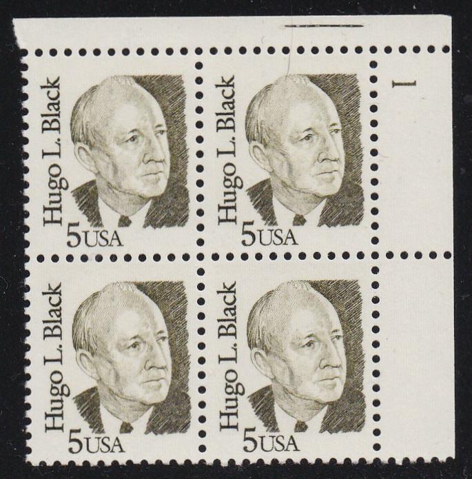 # 2172 (1986) Black, Dark Olive Green, LB tag, DG, perf 11 - PB, UR #1, MNH
