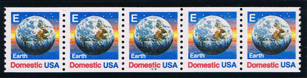 # 2279 (1988) 'E', Earth, Block Tag - PS/5, #1222, MNH