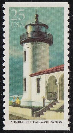 # 2470 (1990) Lighthouses, WA - Bklt sgl, MNH