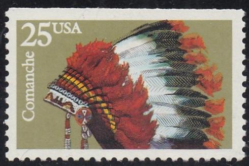 # 2503 (1990) Indian Headdresses, Comanche - Bklt sgl, MNH