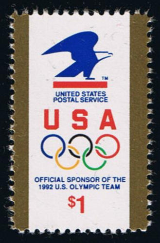 # 2539 (1991) USPS Logo with Olympic Rings - Sgl, MNH