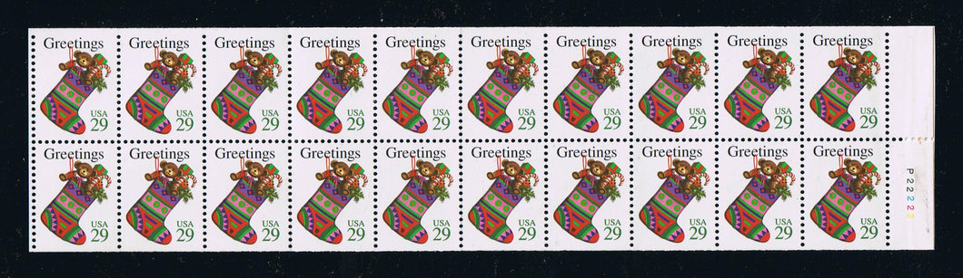 # 2872a (1994) Stocking - Bklt pane, #P22222, MNH