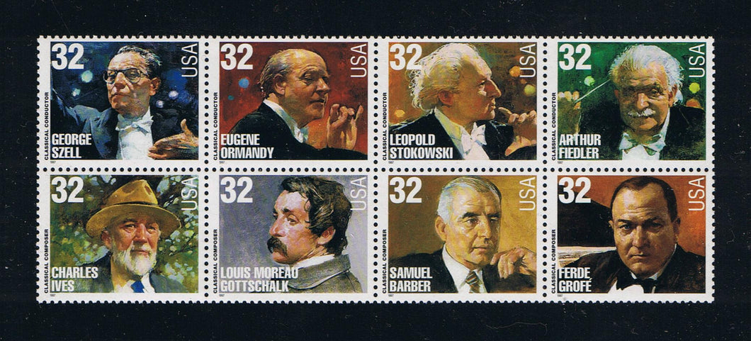 # 3158-65 (1997) Classical Composers & Conductors - H BK/8, MNH