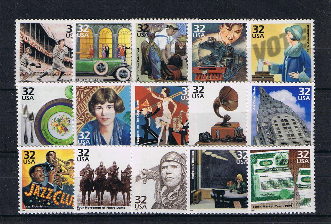 # 3184 (1998) Celebrate the Century, 1920's - Sgls, MNH