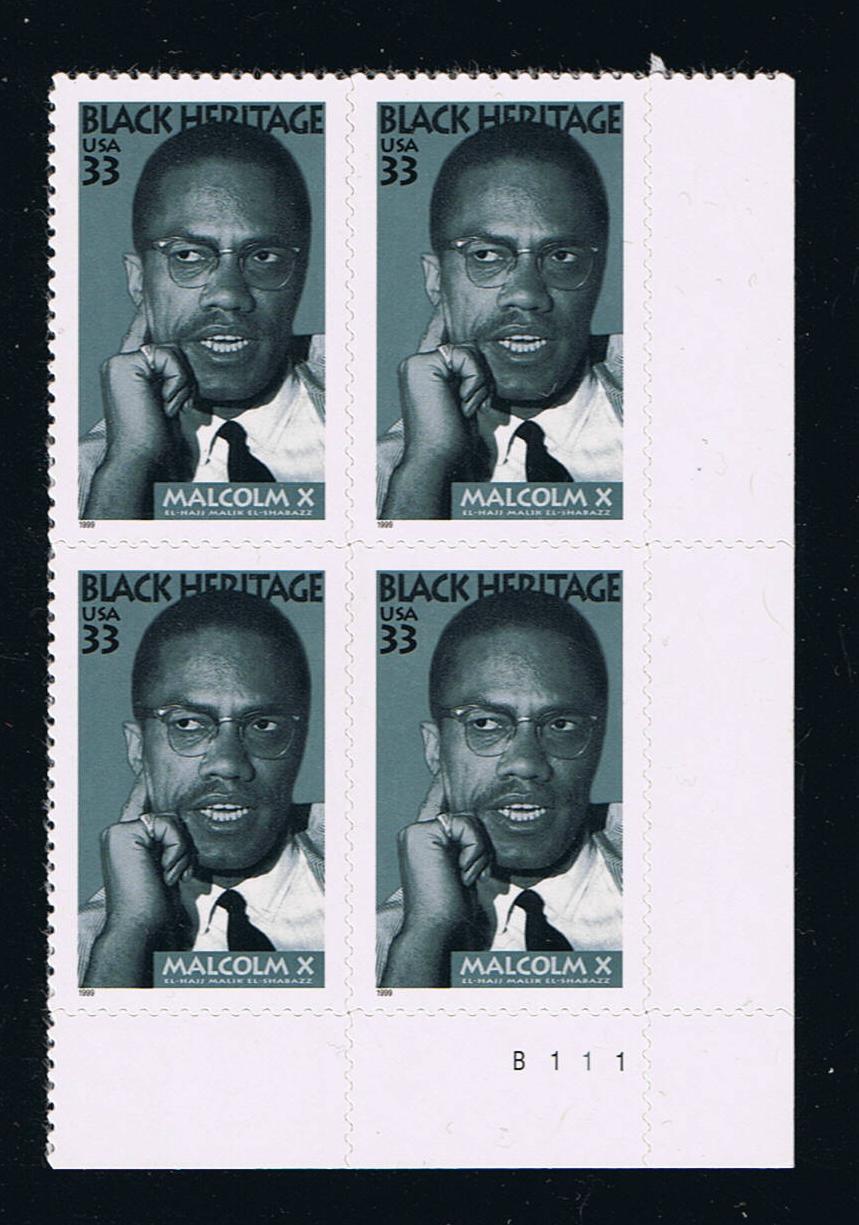 # 3273 (1999) Malcolm X - PB, LR #B111, MNH