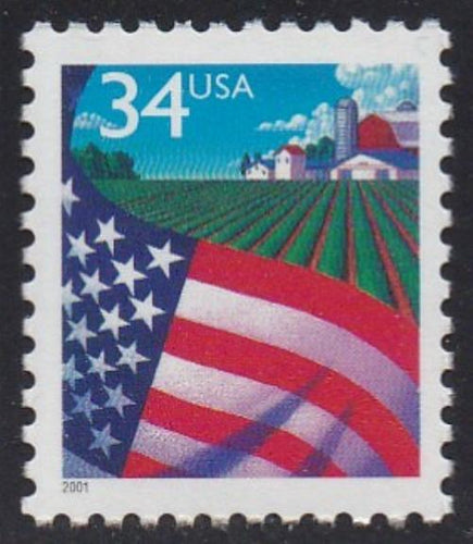 # 3469 (2001) Flag Over Farm - Sgl, MNH
