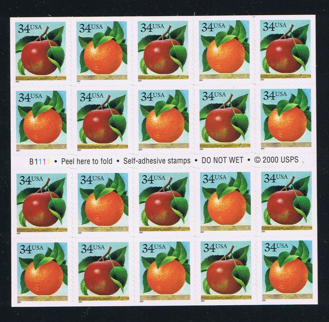 # 3492b (2001) Apple and Orange - BKLT, #B1111, MNH