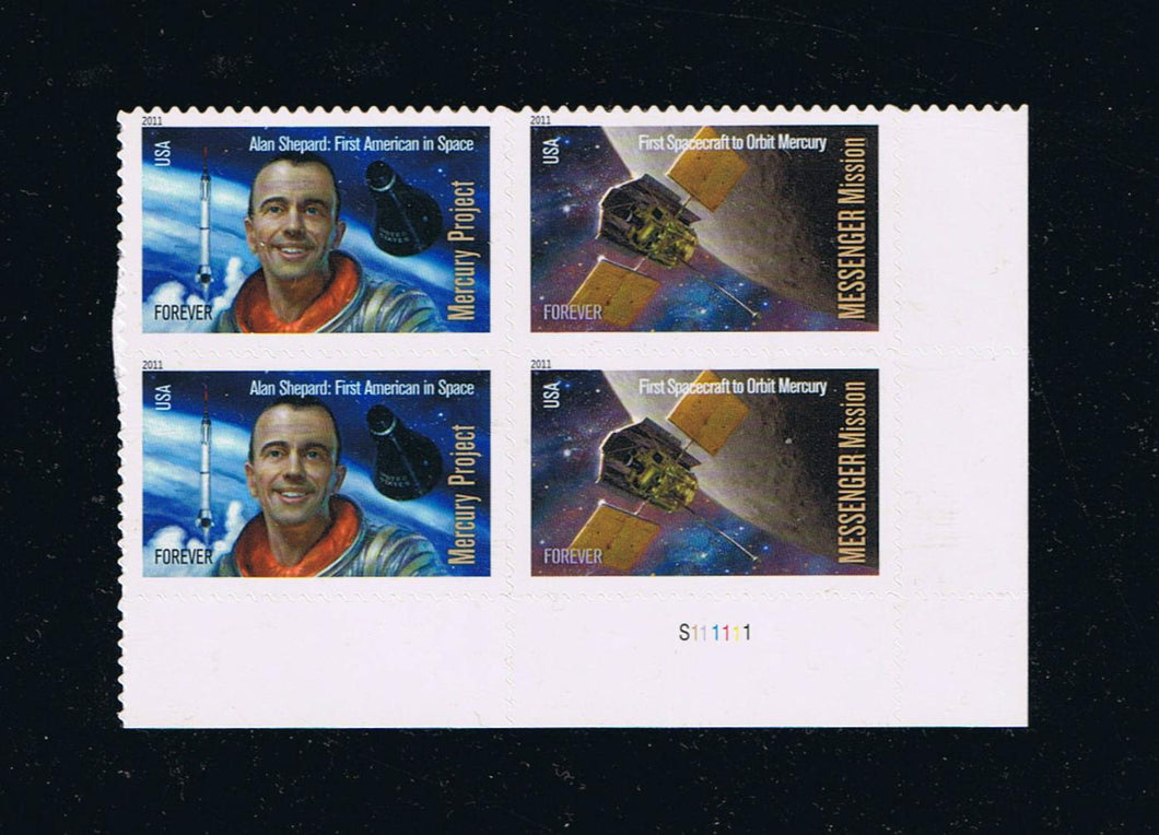 # 4527-28 (2011) Space Firsts - PB, LR #S111111, MNH
