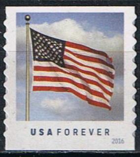 #5053 (2016) Flag with Clouds (APU) - Coil sgl, MNH